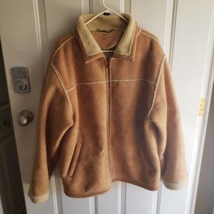 "Point Zero”  Men’s  XL Sherpa Lined Suede Jacket
